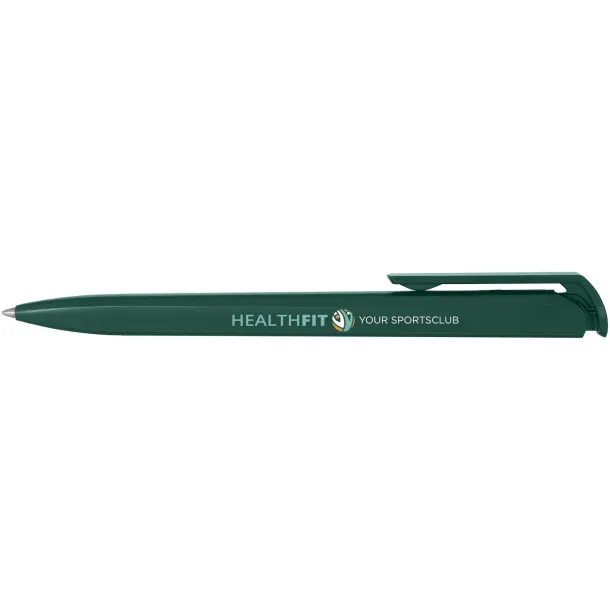 Lucia recycled plastic ballpoint pen (blue ink) - Marksman Forest green