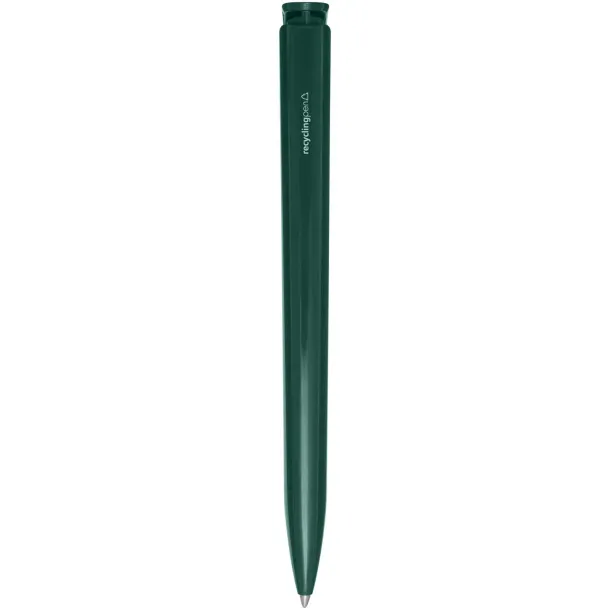 Lucia recycled plastic ballpoint pen (blue ink) - Marksman Forest green