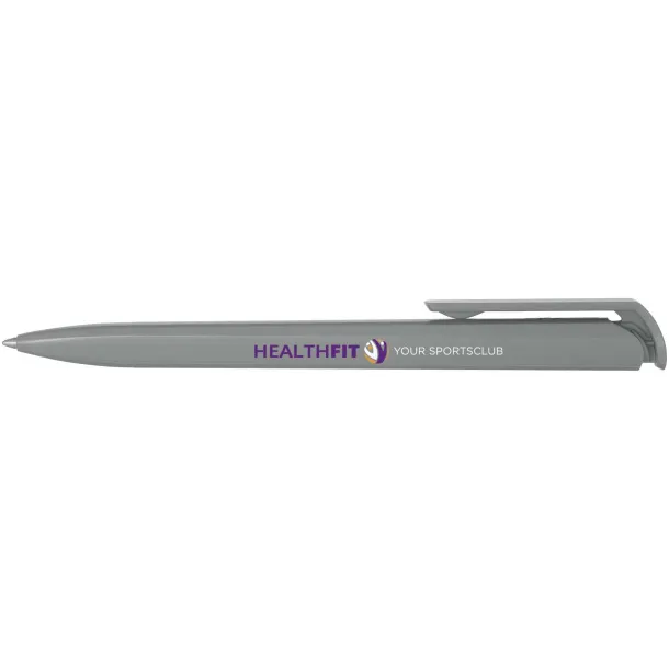 Lucia recycled plastic ballpoint pen (blue ink) - Marksman Grey