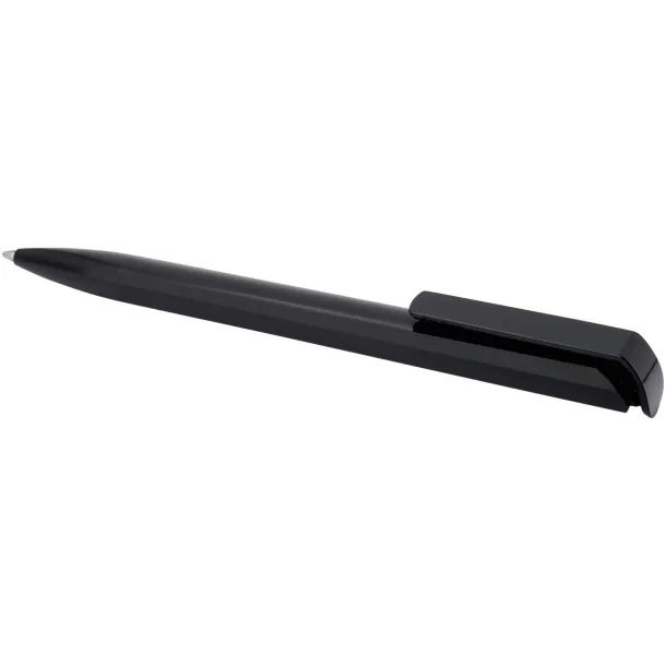 Lucia recycled plastic ballpoint pen (blue ink) - Marksman Solid black