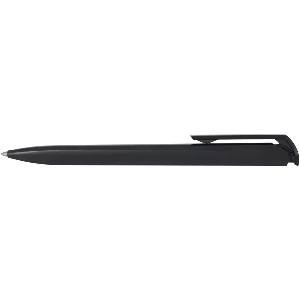 Lucia recycled plastic ballpoint pen (blue ink) - Marksman Solid black