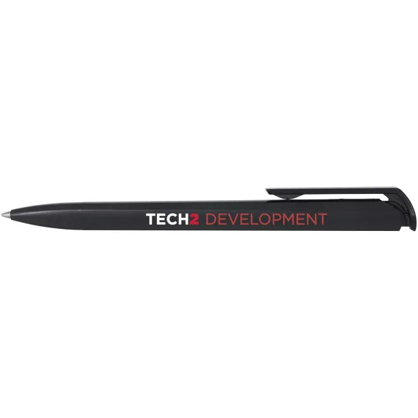 Lucia recycled plastic ballpoint pen (blue ink) - Marksman Solid black