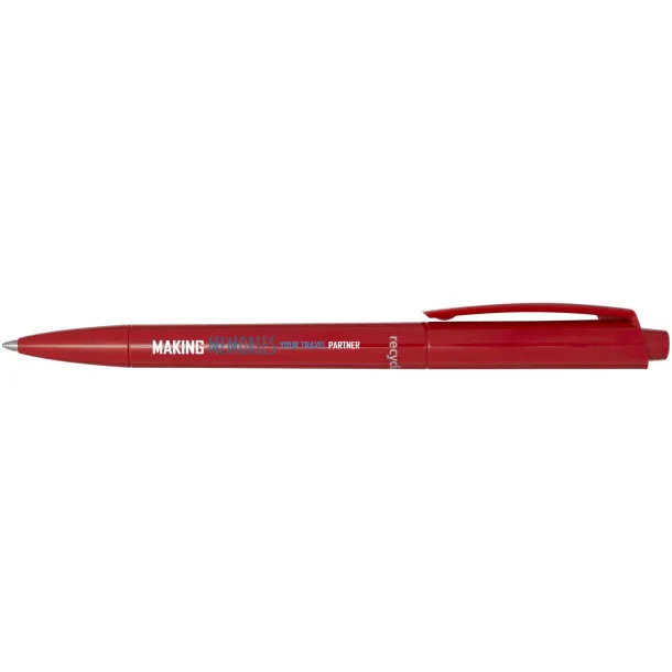 Martha recycled plastic ballpoint pen (black ink) - Marksman Red
