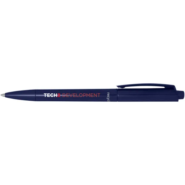 Martha recycled plastic ballpoint pen (black ink) - Marksman Navy Blue