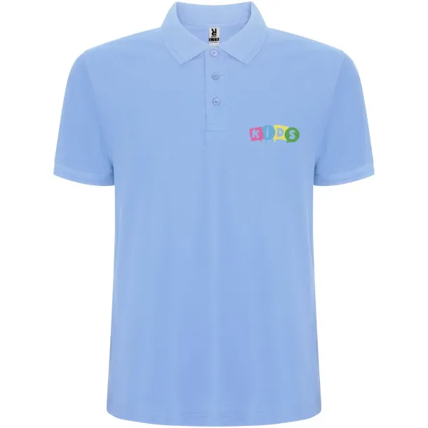 Pegaso Premium short sleeve kids polo - Roly Sky blue