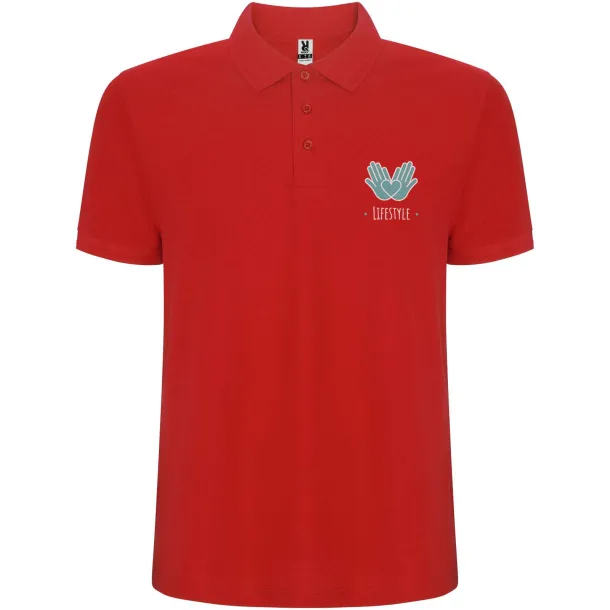 Pegaso Premium dječja polo majica s kratkim rukavima, 220 g/m² - Roly Crvena