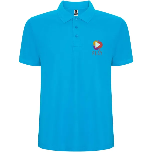 Pegaso Premium short sleeve kids polo - Roly Turquois
