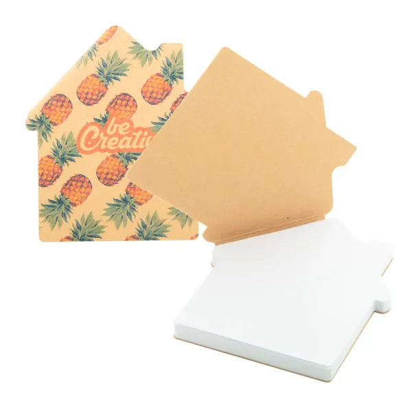 CreaStick House Eco custom sticky notepad Natural