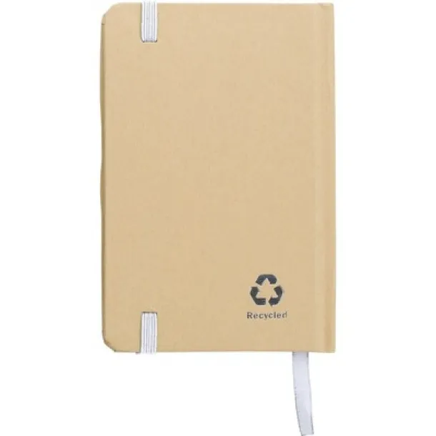  Recycled craft paper notebook A6 white