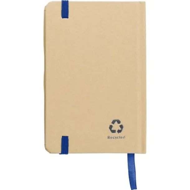  Recycled craft paper notebook A6 Plava