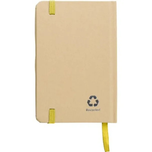  Recycled craft paper notebook A6 yellow