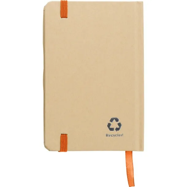  Recycled craft paper notebook A6 Narančasta