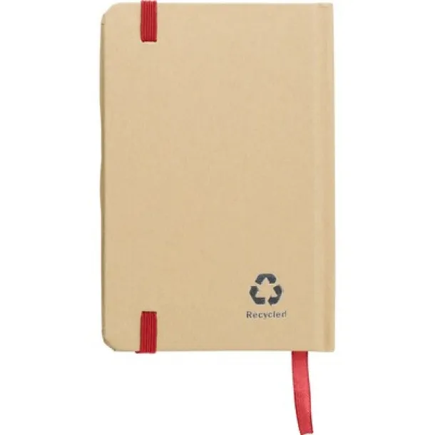  Recycled craft paper notebook A6 Crvena