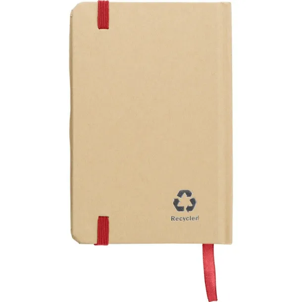  Recycled craft paper notebook A6 red