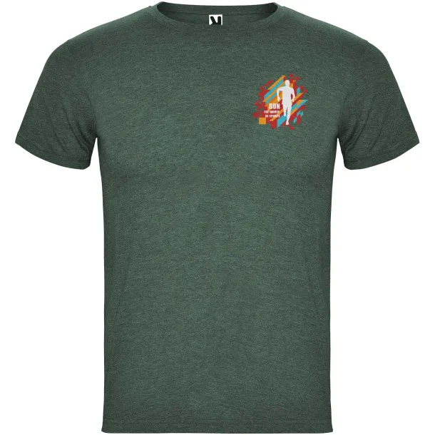 Fox short sleeve men's t-shirt - Roly Heather Bottle Green