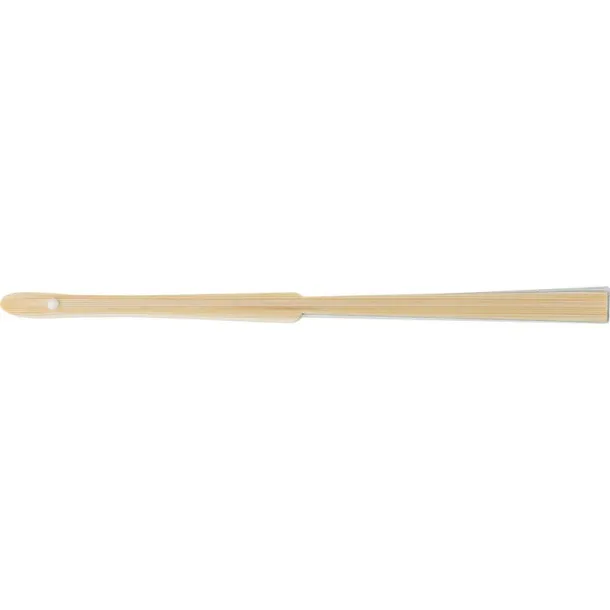  Bamboo hand fan white