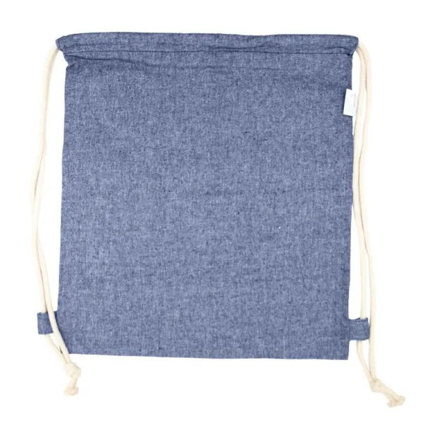  Recycled cotton drawstring bag B'RIGHT blue
