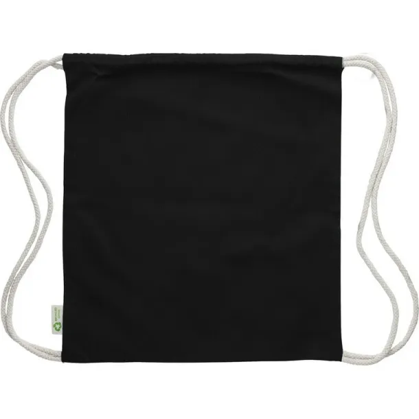  Cotton drawstring bag black