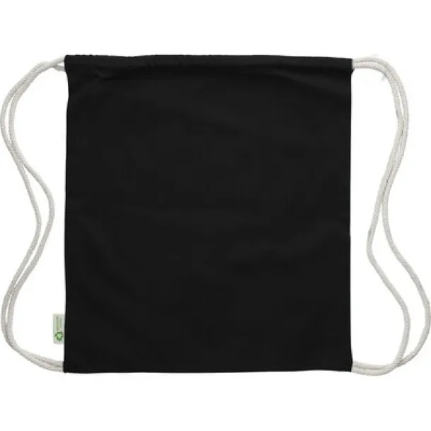  Cotton drawstring bag Crna