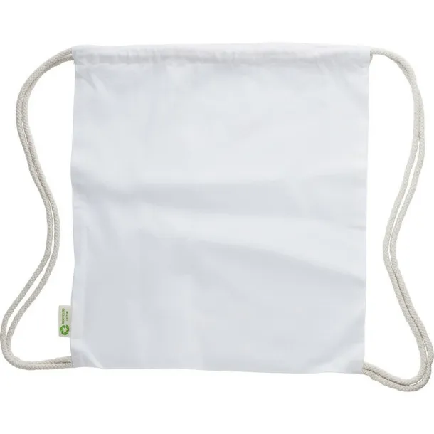  Cotton drawstring bag white
