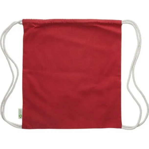  Cotton drawstring bag red