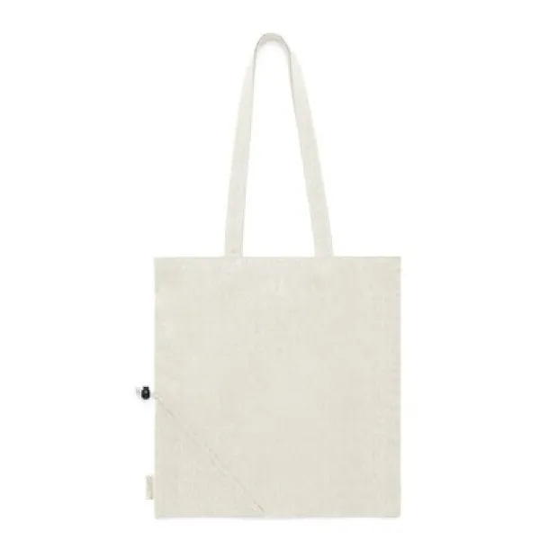  Recycled cotton shopping bag, foldable neutral