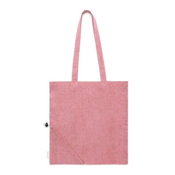  Recycled cotton shopping bag, foldable red
