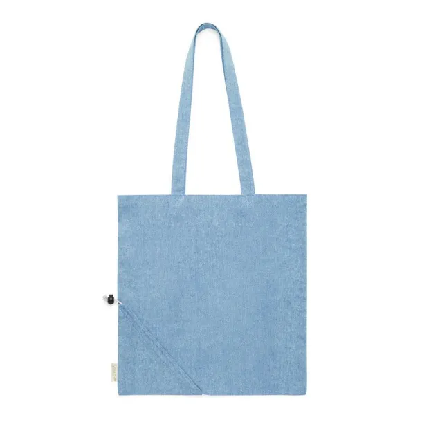  Recycled cotton shopping bag, foldable blue