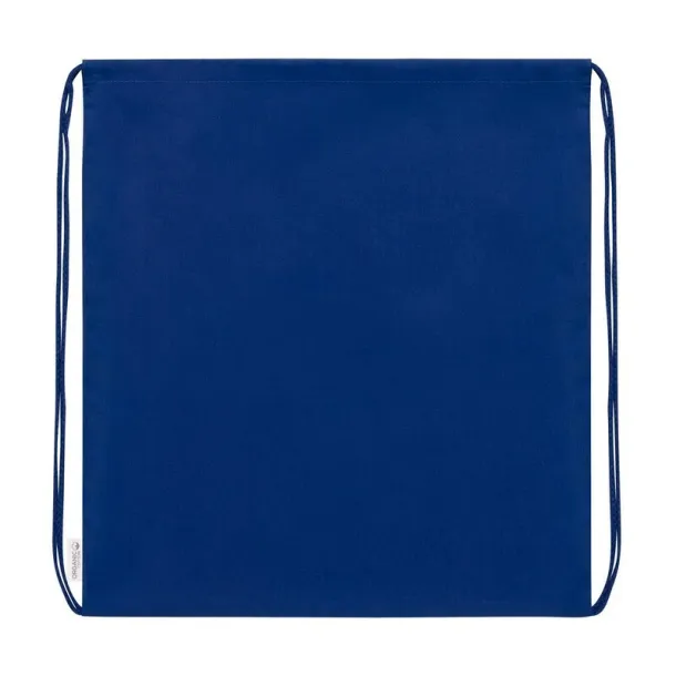  Organic cotton drawstring bag navy blue