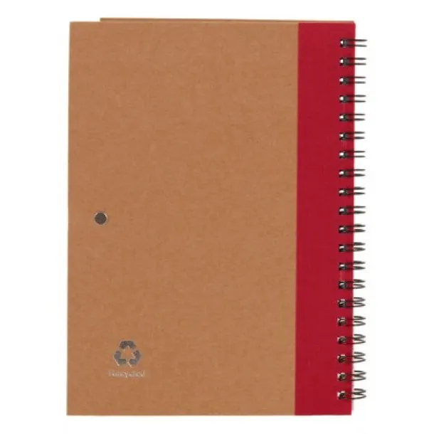  Notebook approx. A5 with ball pen Crvena