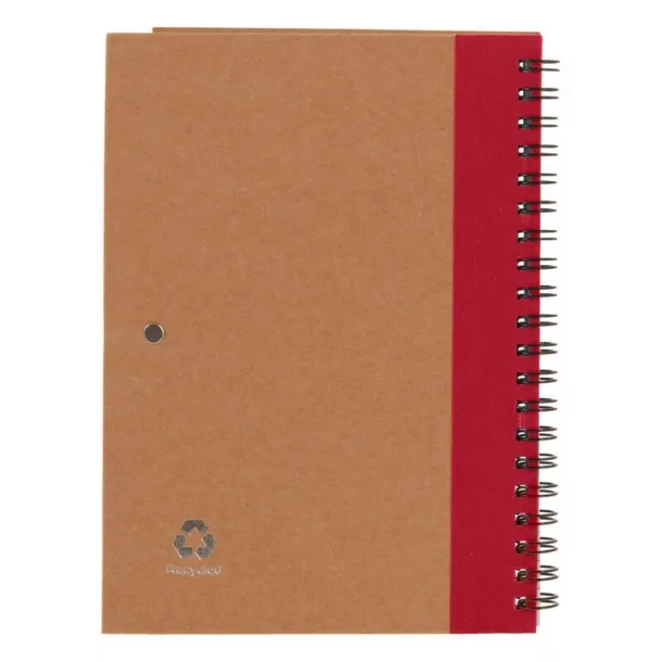  Notebook approx. A5 with ball pen Crvena