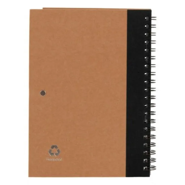  Notebook approx. A5 with ball pen Crna