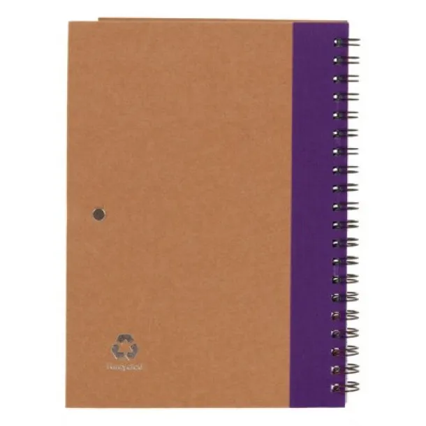  Notebook approx. A5 with ball pen purple