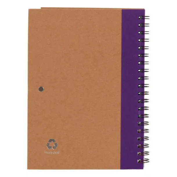  Notebook approx. A5 with ball pen purple