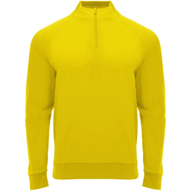 Epiro long sleeve unisex quarter zip sweatshirt - Roly Yellow