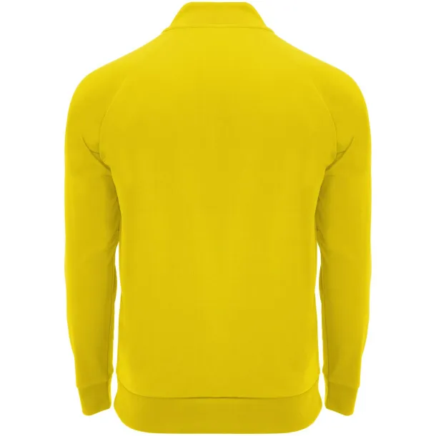 Epiro unisex trenirka s dugim rukavima i kratkim patentnim zatvaračem, 200 g/m² - Roly Žuta