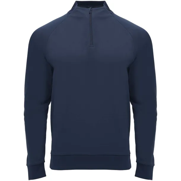 Epiro unisex trenirka s dugim rukavima i kratkim patentnim zatvaračem, 200 g/m² - Roly Mornarski plava