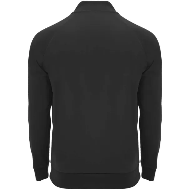 Epiro unisex trenirka s dugim rukavima i kratkim patentnim zatvaračem, 200 g/m² - Roly Crna