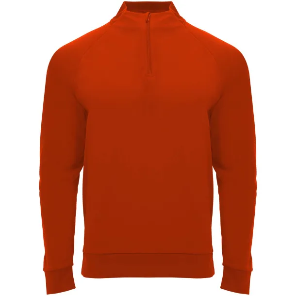 Epiro unisex trenirka s dugim rukavima i kratkim patentnim zatvaračem, 200 g/m² - Roly Crvena
