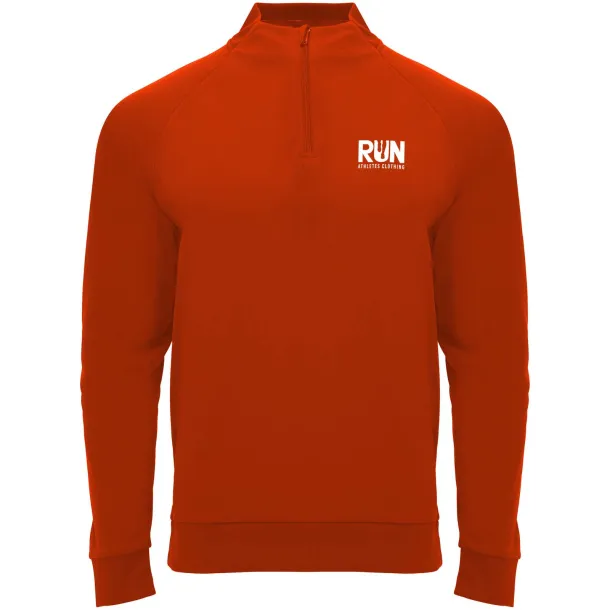 Epiro unisex trenirka s dugim rukavima i kratkim patentnim zatvaračem, 200 g/m² - Roly Crvena