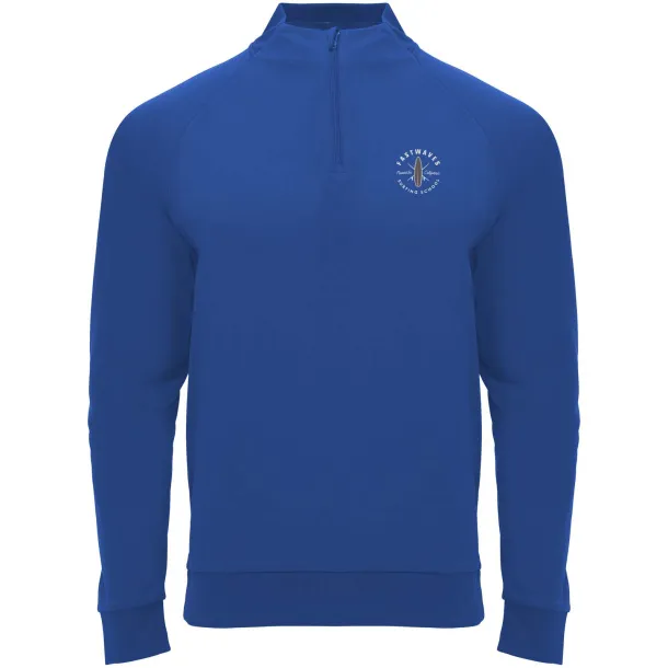 Epiro unisex trenirka s dugim rukavima i kratkim patentnim zatvaračem, 200 g/m² - Roly Kraljevski plava