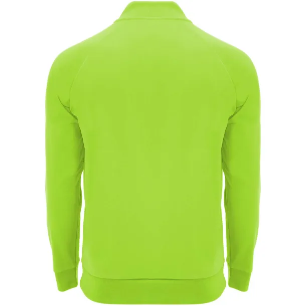 Epiro unisex trenirka s dugim rukavima i kratkim patentnim zatvaračem, 200 g/m² - Roly Fluor Green
