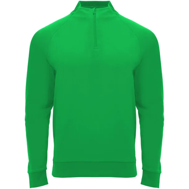Epiro unisex trenirka s dugim rukavima i kratkim patentnim zatvaračem, 200 g/m² - Roly Fern green