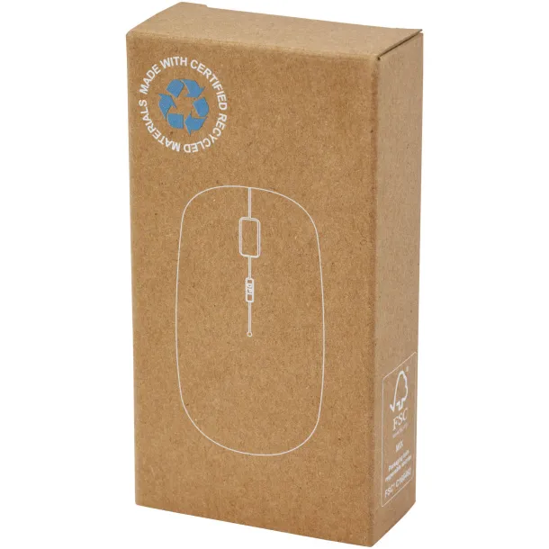 Menlo RCS recycled plastic wireless mouse White
