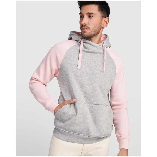 Badet unisex two-tone hoodie - Roly Heather grey Zelena