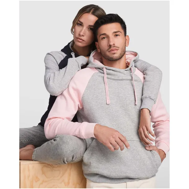 Badet dvobojni unisex hoodie, 280 g/m2 - Roly Heather grey Zelena