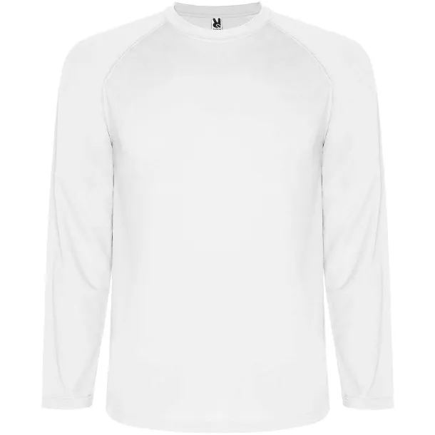 Montecarlo long sleeve kids sports t-shirt - Roly White