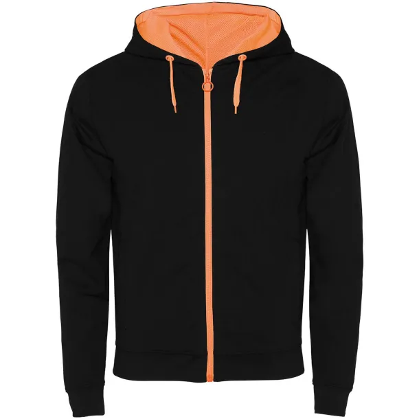 Fuji unisex trenirka, 280 g/m2 - Roly Crna Fluor Orange