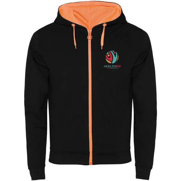 Fuji unisex trenirka, 280 g/m2 - Roly Crna Fluor Orange