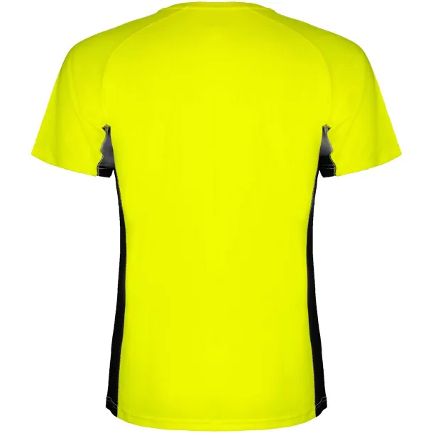 Shanghai muška sportska majica kratkih rukava - Roly Fluor Yellow Crna